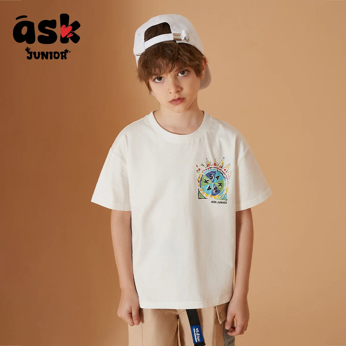 Ask Junior Parent-Child Clothing Summer Boys Half Sleeve T-Shirt Short Sleeve T-Shirt