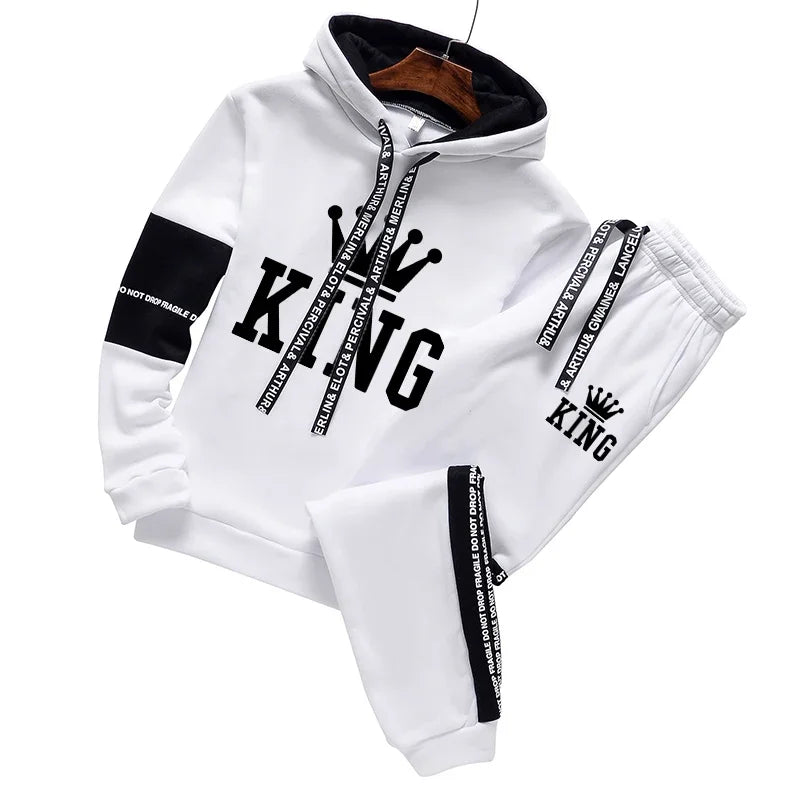 Autumn Winter Quality Men Tracksuit Suit Warm Hoodies Sweatshirt Men's Sportswear And a Pair of Pants Hip Hop Pullover Hot Sales