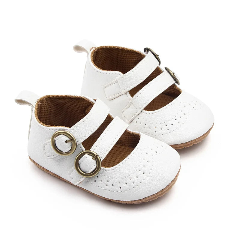 Baby Leather Shoe 2025Summer New Shallow Mouth Princess Shoe 0-12M Babys Shoes Soft Sole Anti Slip Baby Walking Shoes Tennis