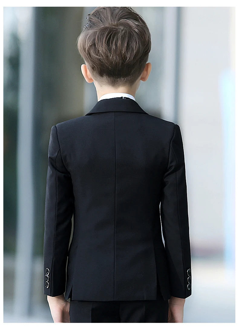 Formal Boys Suit For Wedding Children White Party Blazers Pants Baptism Outfit Kids Costume Gentlemen Teenager Prom Tuxedos Set