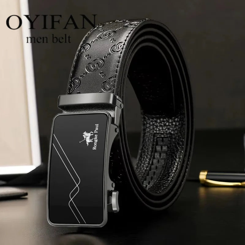 Fashion designer belts men's belts quality belts cowhide belts ratchet belts automatic buckle belts