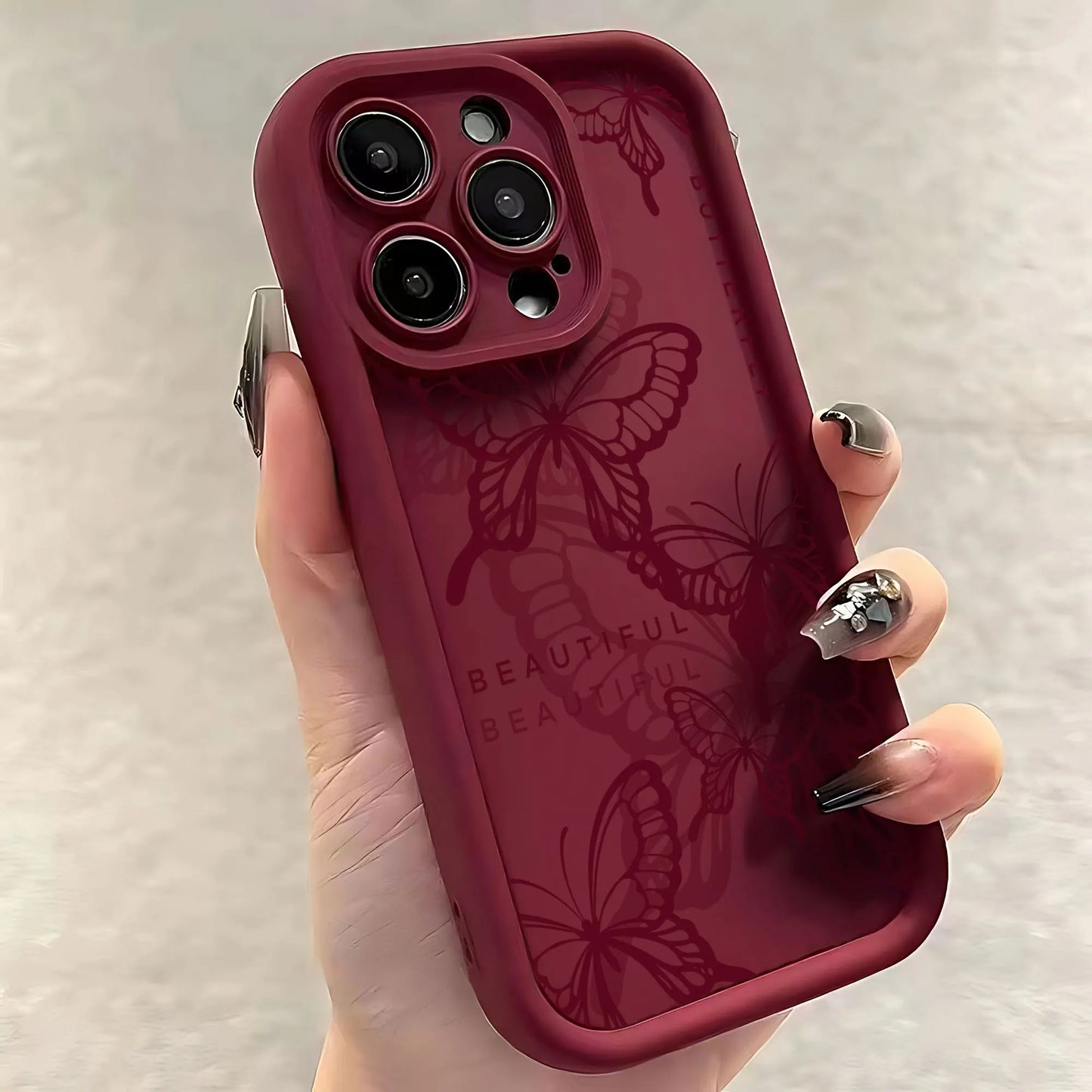 Purple Butterfly Silicone Couple Phone Case For Xiaomi Redmi 9A 9C 10 10C 12 12C K30 K40 K50 Note 10 11 12 13 Pro 5G Cover