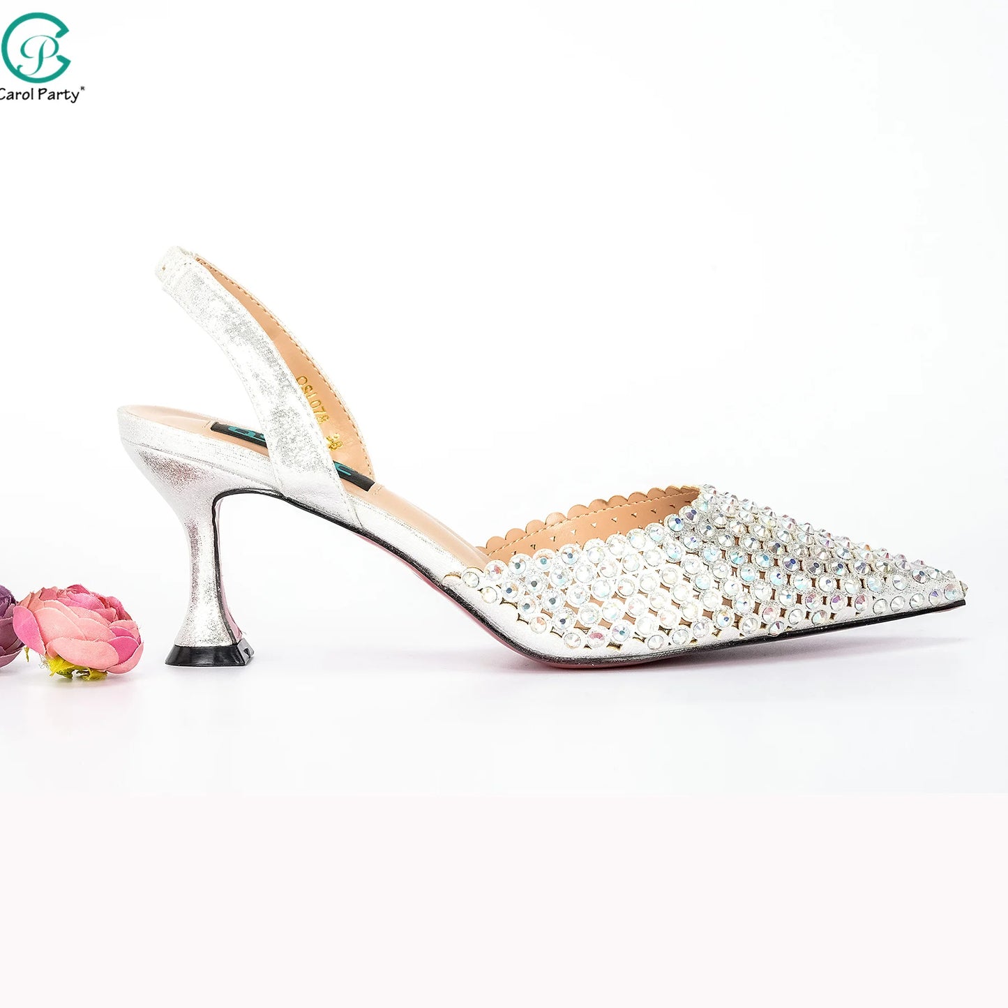 Italian Design Wedding Party Shoes & Small Box Bag Comfortable Noble Thin Heels Sexy Single Shoes Mesh Breathable Women's