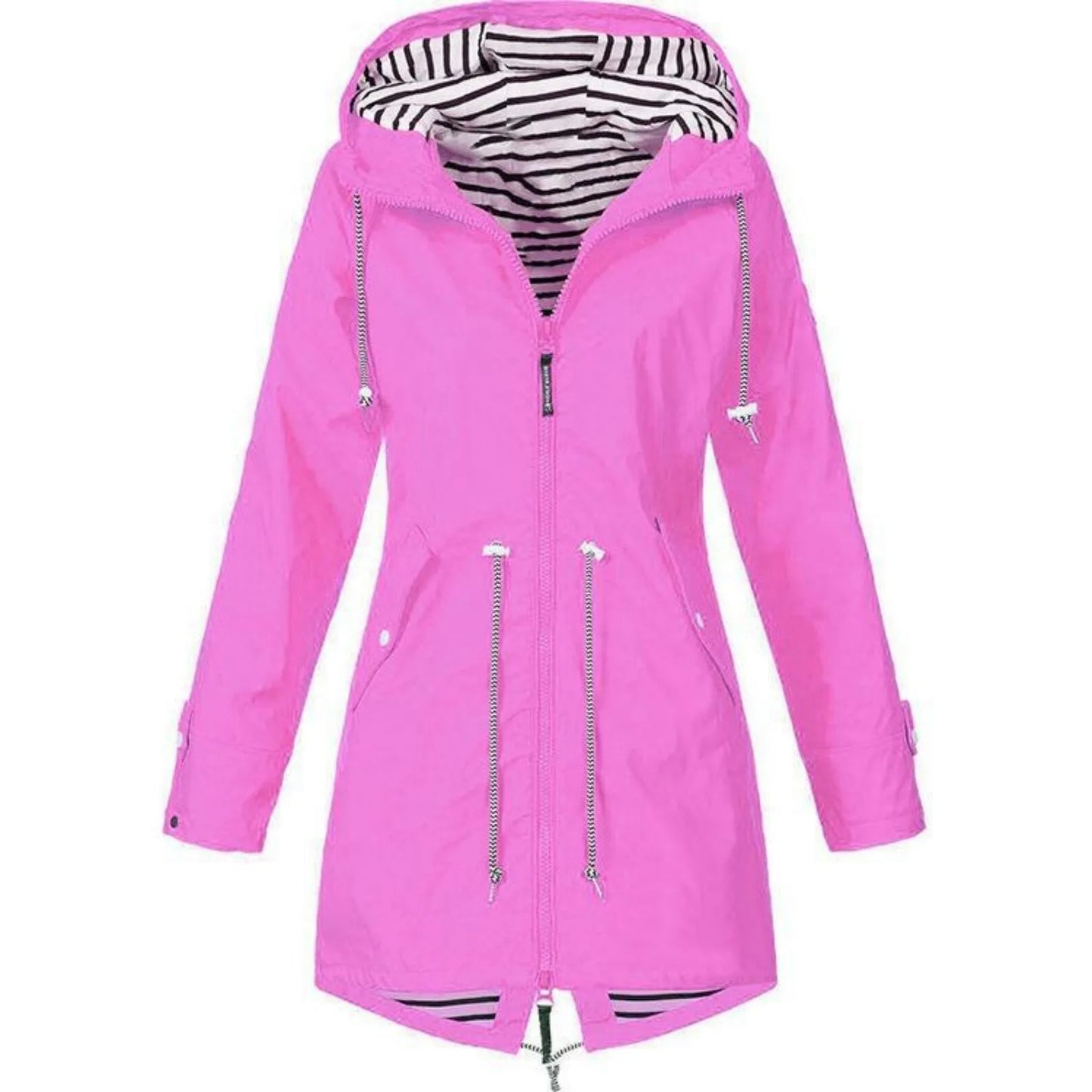 2025 New Long-sleeved Raincoat Zipper Women's Jacket Outdoor Hooded Mountaineering Jacket Waterproof and Windproof Coats