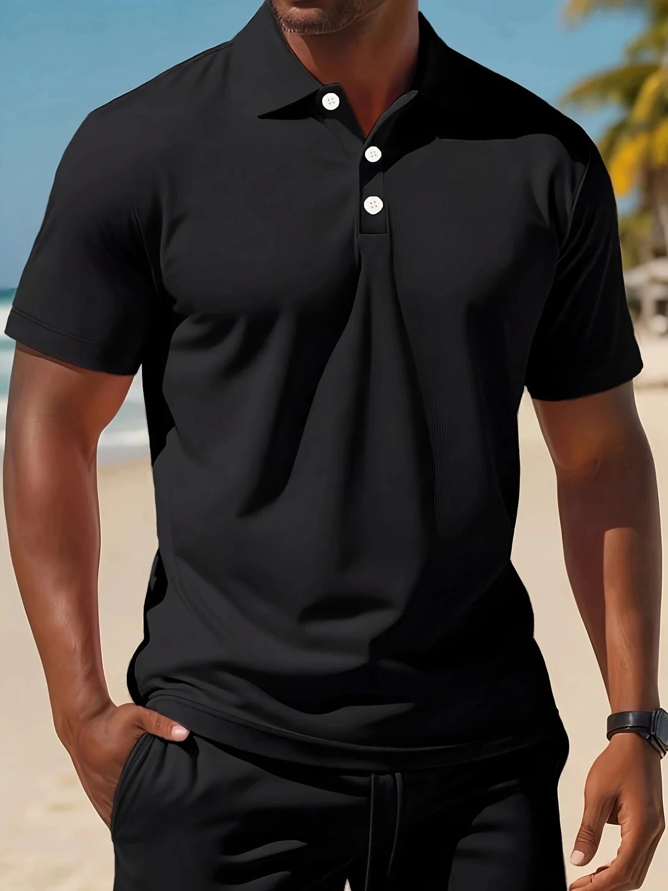 A Two-Piece Set of High-Quality Men's Summer Shorts and Sleeveless Tops, Suitable for Daily Wear and Beach Casual Wear