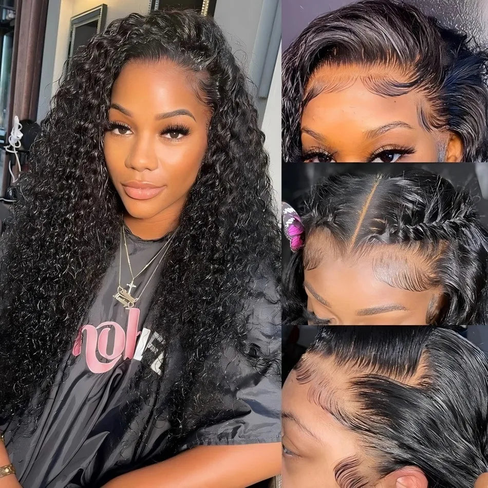 40 inch Deep Wave 13x6 HD Lace Frontal Wigs For black Women Water Wave Curly Lace Frontal Wigs 13x4 Lace Front Wig Human Hair