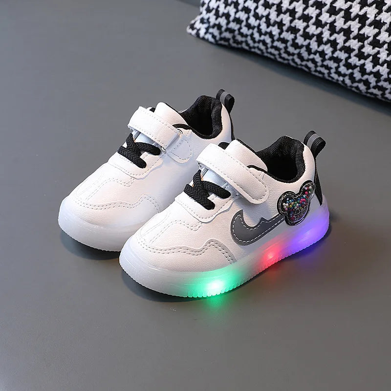 Kids Casual Shoes Boy Fashion Girls Soft Sneaker Sports Running Tenis Children Flat Casual Baby Toddler Outdoor Sneakers Shoes