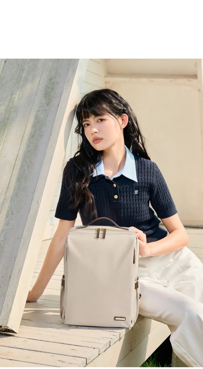 GOLF Laptop Backpack Women Elegant 14 inch Notebook Bags Waterproof Backpacks Woman Work Back Pack Casual Multi Pockets Bagpack