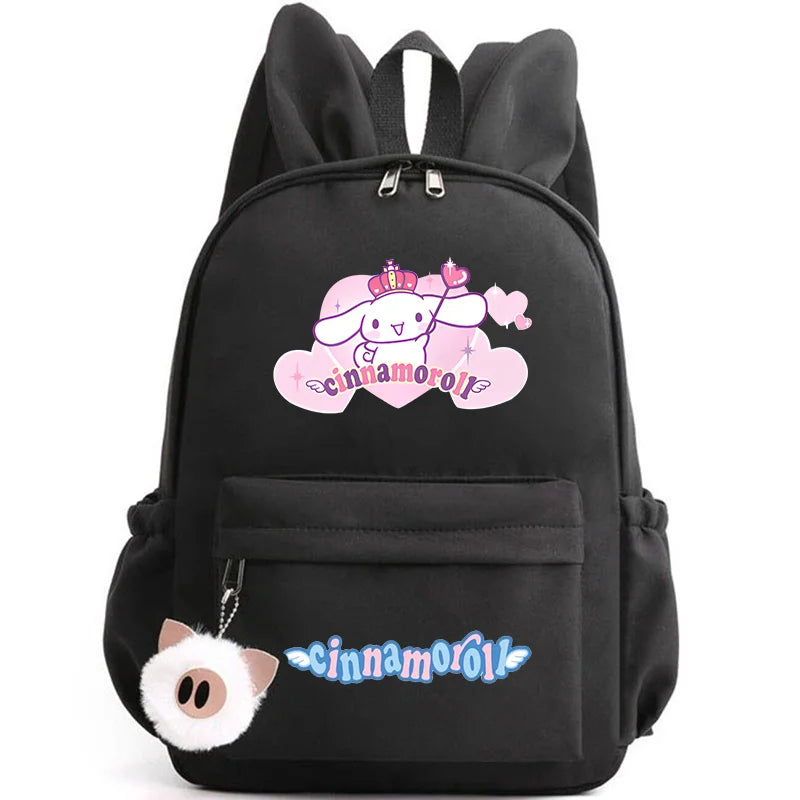 Cinnamoroll School Bags Backpack for Girl Boy Student Teenager Rucksack Women Casual Travel Rabbit Ears Mochila