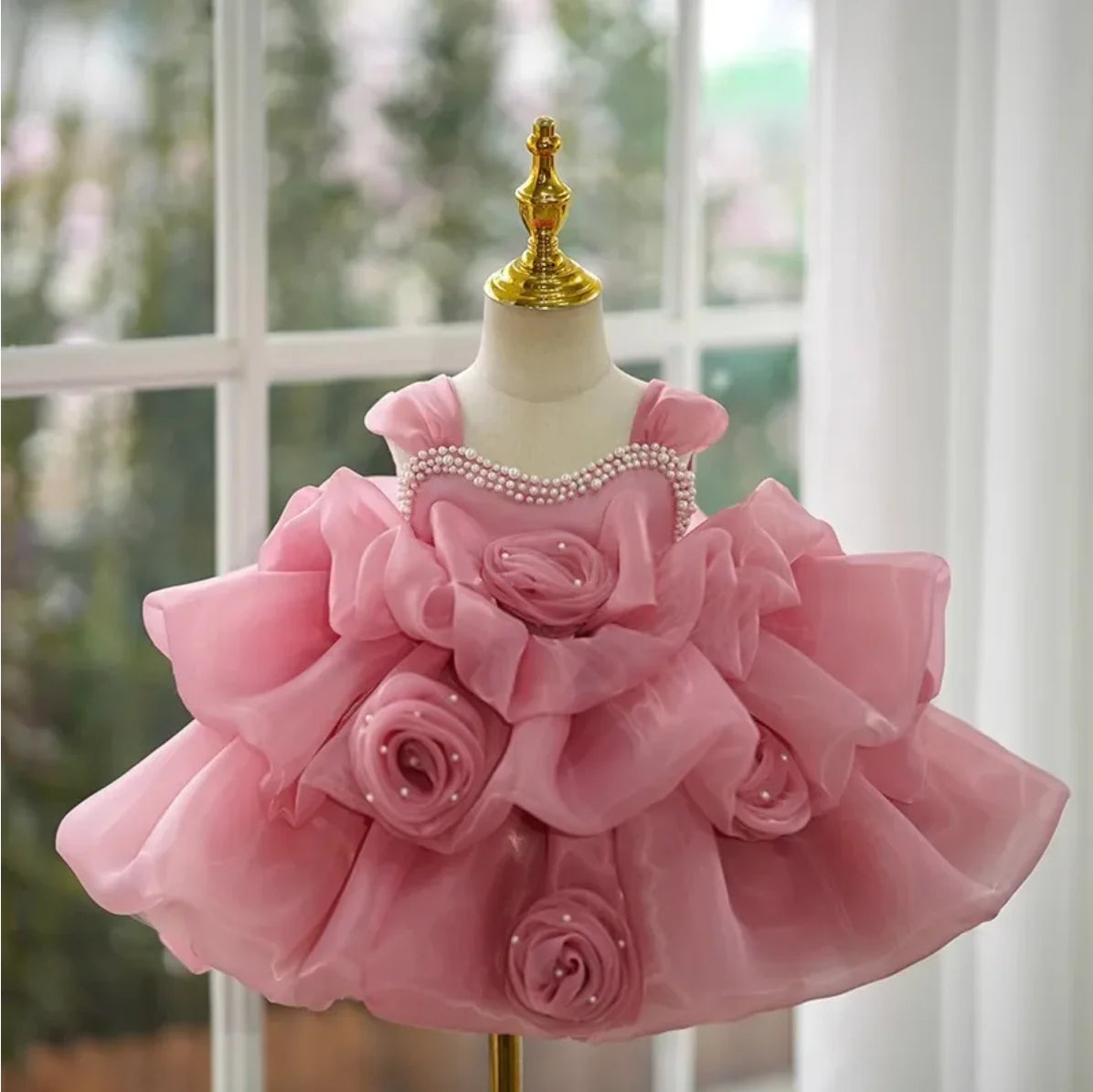 Baby Girl or Boy's Flower Princess Dress Birthday Party Formal Wedding Flower Princess Banquet