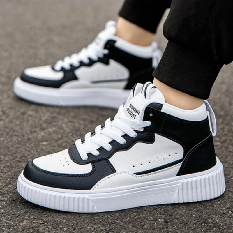 YRZL Mens Sneakers Autumn High Top Shoes Lightweight Non Slip Skatebaord Shoes Unisex Casual Sports Shoes for Man