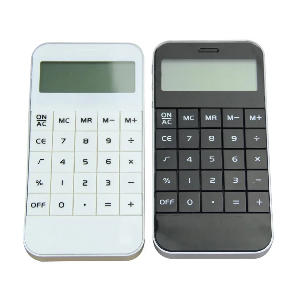 High Quality Pocket Electronic 10 Digits Display Calculate Calculator Simplicity Fashion Mini Arithmetic Calculator Black White