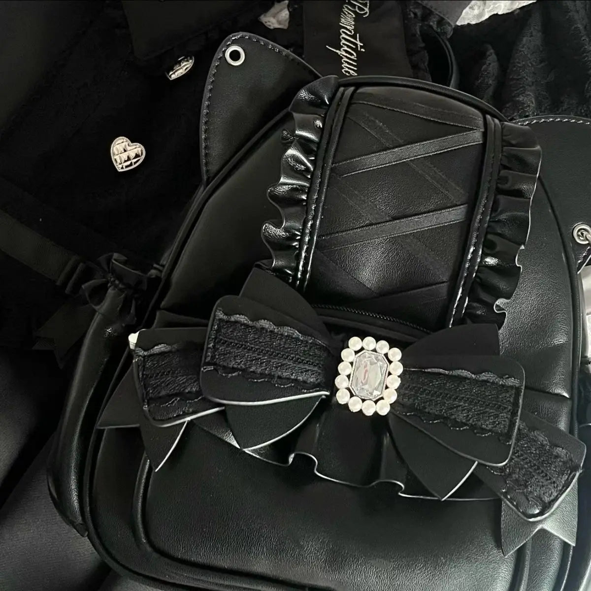 Lace Cat's Ear School Bag Japan Lolita Ita Mochila Cute Large Capacity Mochilas Mujer 2025 New Bow Women Bags Student Backpack