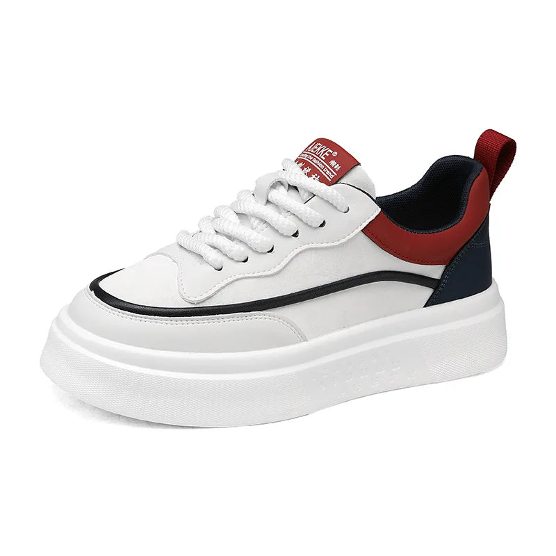 2025 New style fashionable and trendy white sneakers, versatile board shoes, thick-soled height-increasing casual men's shoes