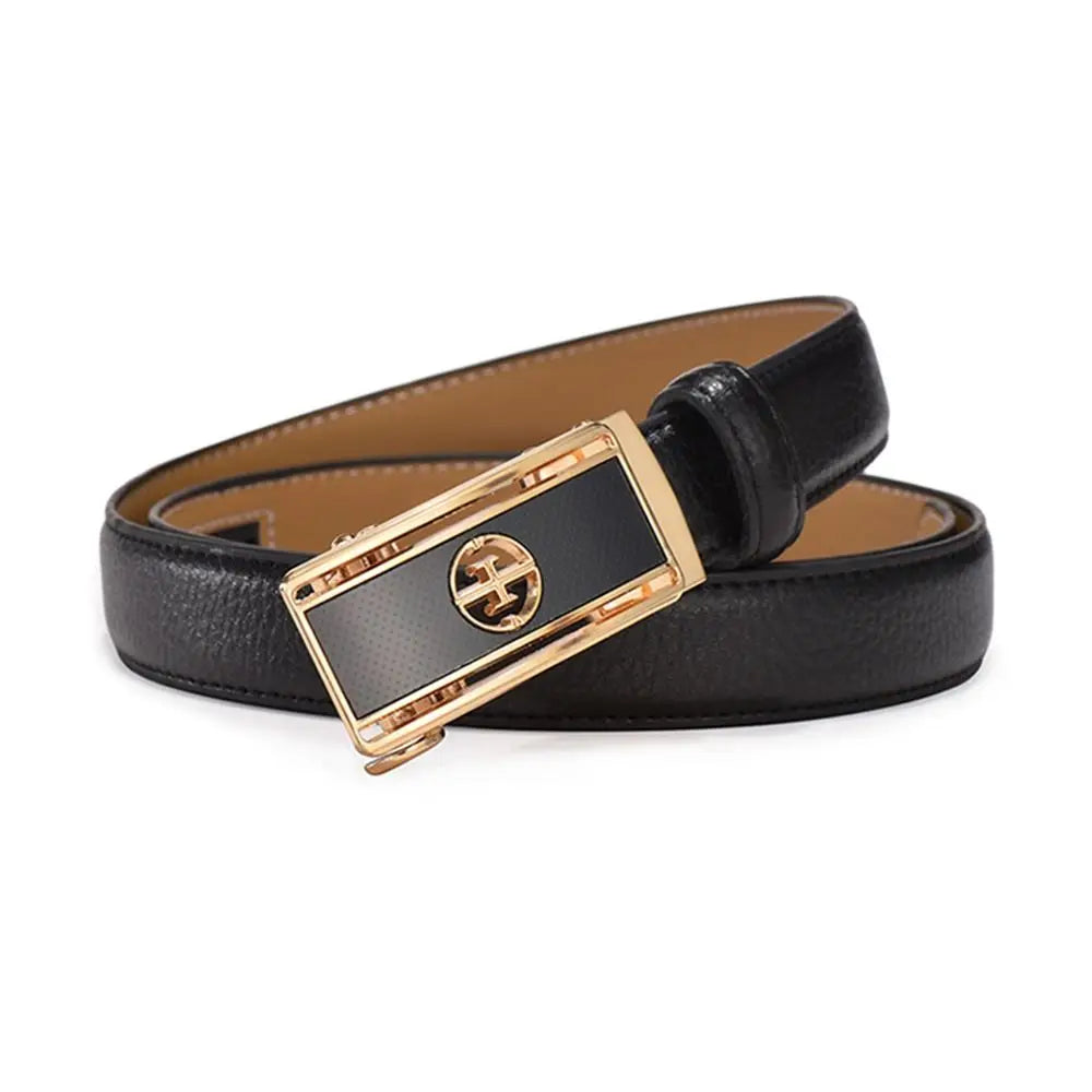 Casual Elegant Luxury Famous Designer Genuine Leather Belt Ladies Dress Belts Pants Bands Automatic Buckle Waistband