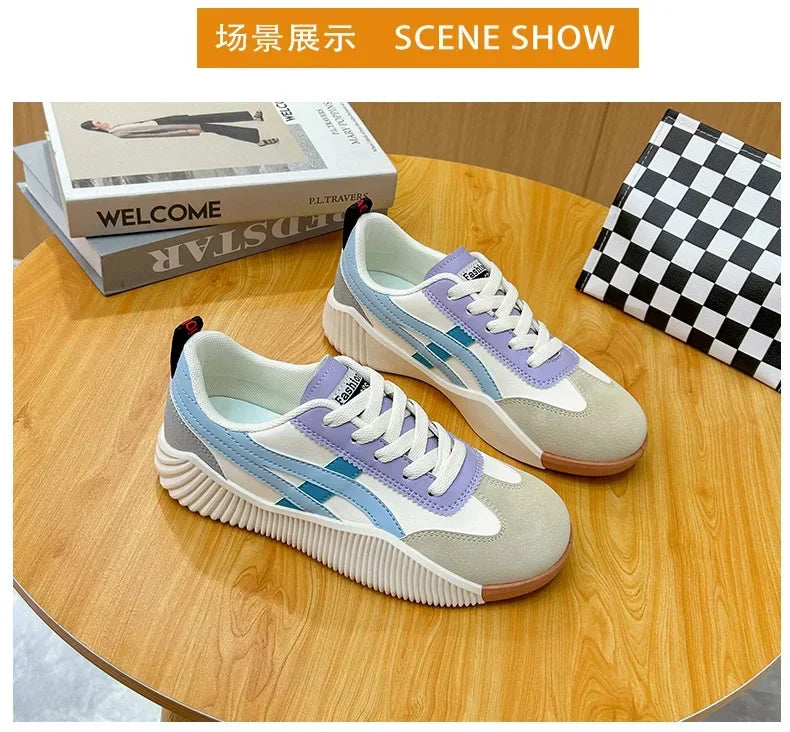 Women Sneakers 2025 New Sports Shoes for Women Fashion Comfort Sneakers All-match Thick Sole Lightweight Casual Running Shoes