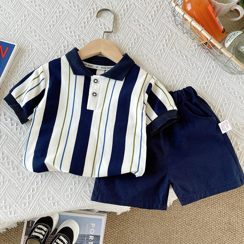 IENENS Summer Solid Color Clothes Sets Short Sleeves Tops + Shorts Baby Toddler Clothing Suits 1 2 3 4 Years Kids Outfits