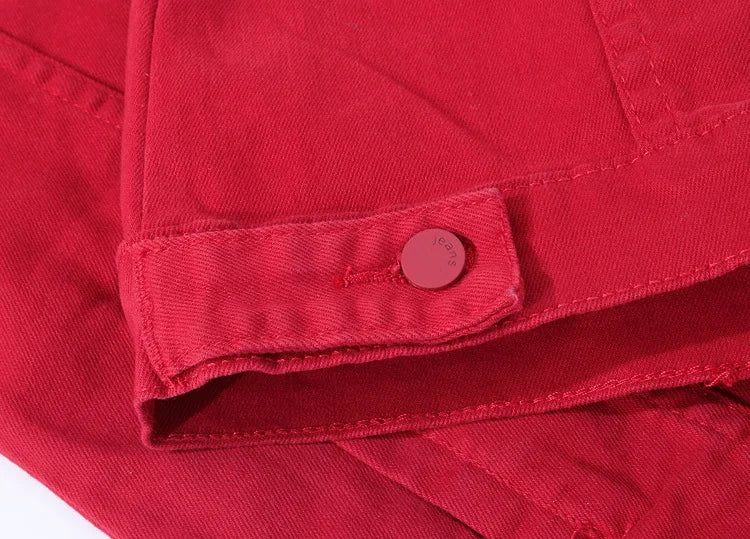 Men Pink Denim Jackets Outwear Slim Fit Denim Coats New Fashion Male Cotton Casual Jeans Jackets Streetwear Jean Coats Size 4XL