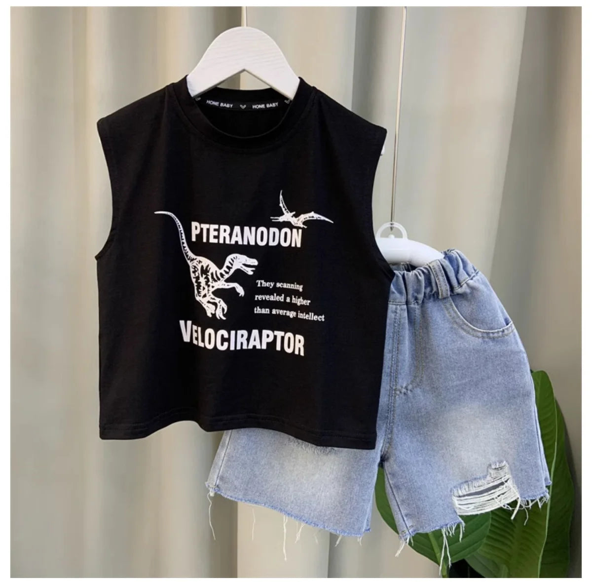Boys Clothing Set New Fashion Baby Summer Sleeveless Clothing Children's Short Sleeve T-shirt Shorts Two Piece Set