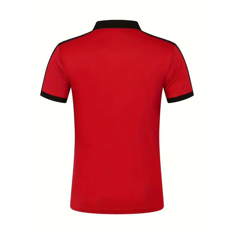 Summer Men's Short sleeved Polo Shirt Business Casual Collar T-shirt Plus Size Breathable Top European and American Plus size