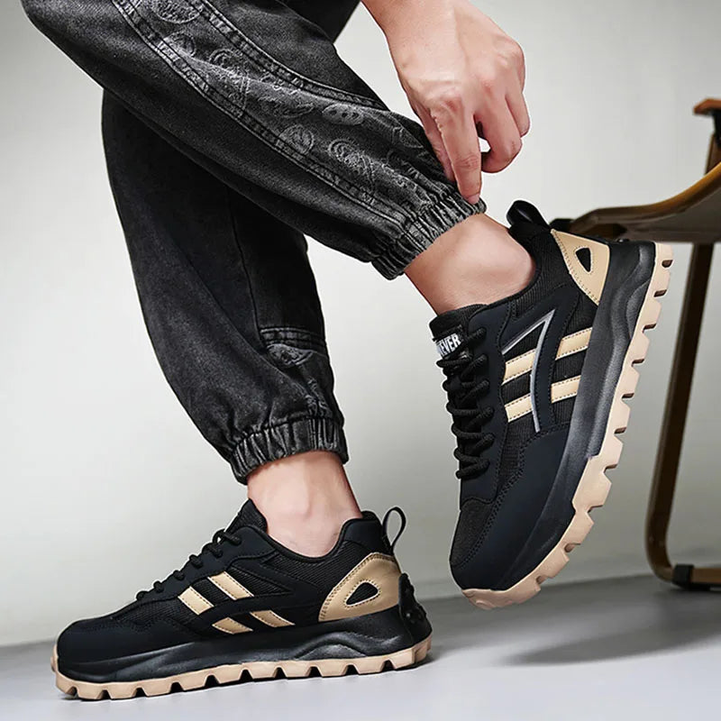 Man Trend 2024 High Quality Shoes Men's Outdoor Sneakers Breathable Running Shoes Thick Soled Mesh Sport Sneakers