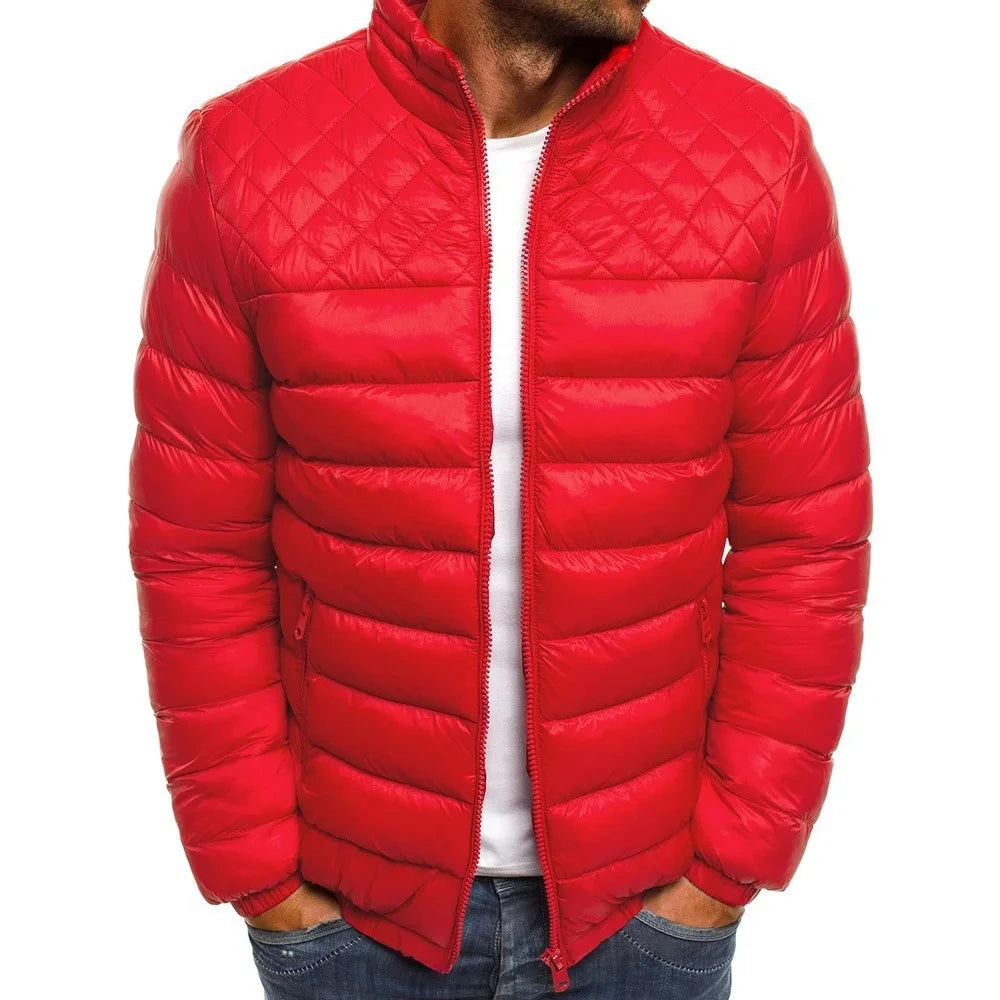 Men's Winter Casual Men's Outdoor Lightweight Zipper Jackets Ski Thickened Street Clothing Fashion Warm Jackets