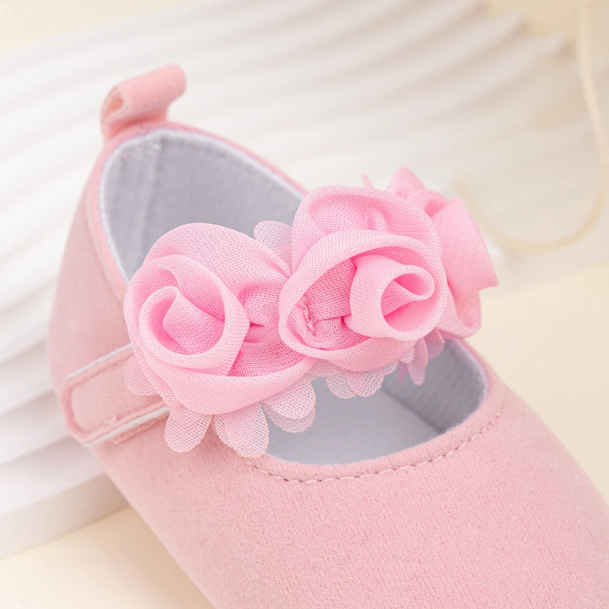 KIDSUN Cotton Sole Anti-slip Baby Shoes Moccasin Cute Flower Princess Girls Shoes Newborn Toddler First Walker Crib Shoes 0-18m