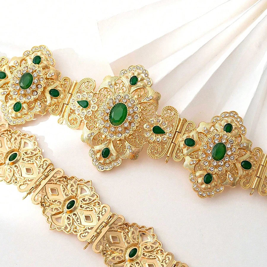 Moroccan metal belt ethnic wedding jewelry Algerian long-distance dress body chain bride belt wedding gift