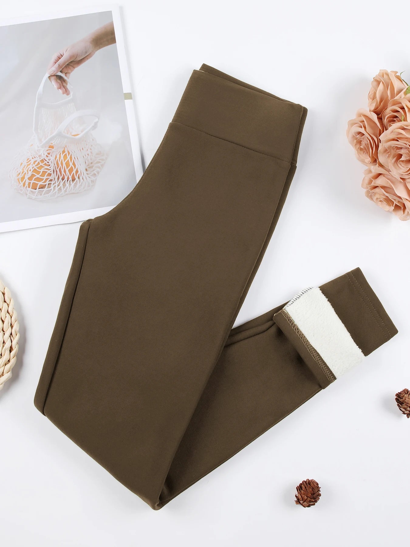 Winter Women Leather Leggings Fleece Lined Velvet Keep Warm Pants High Waist Leggings Women Solid Comfortable Stretchy Thermal