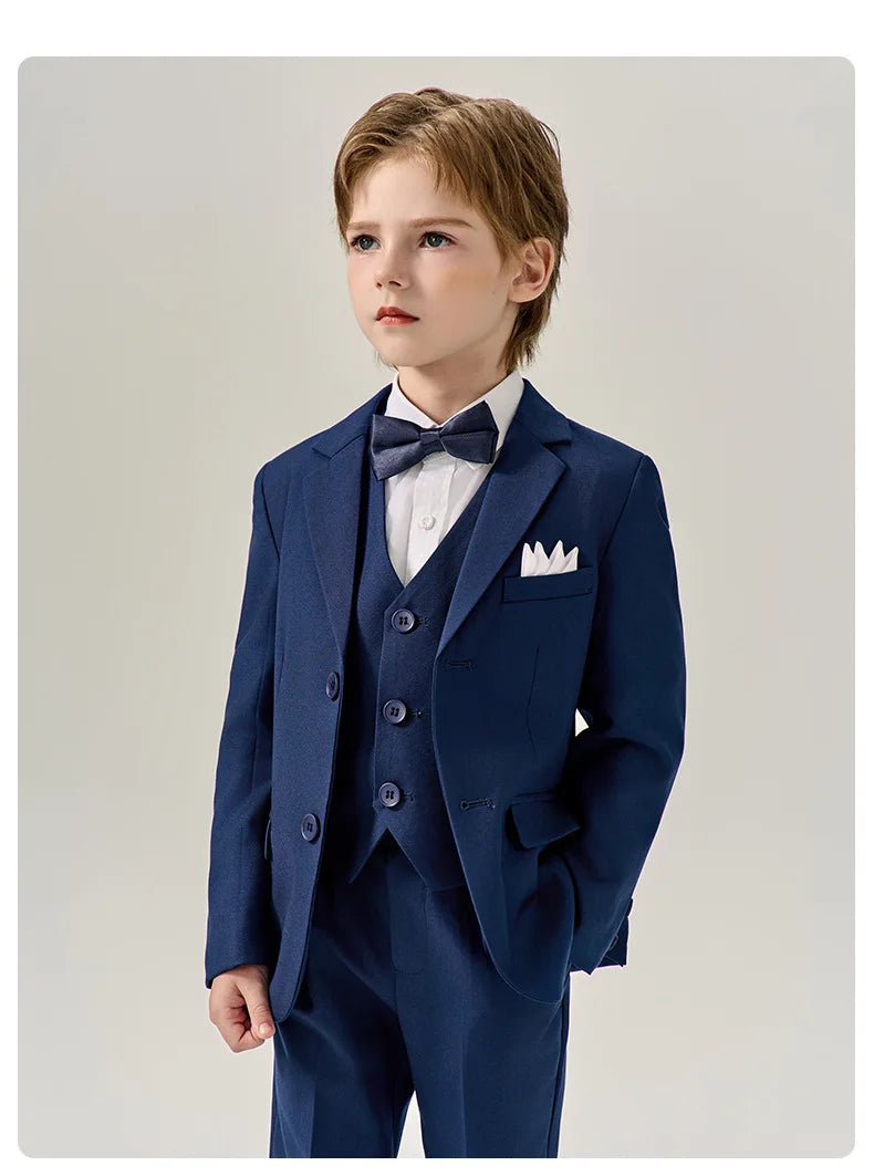 Prince Kids Green Jakcet Vest Pants Bowtie Piano Party Dress Boys Wedding Ceremony Photograph Suit Children Performance Costume