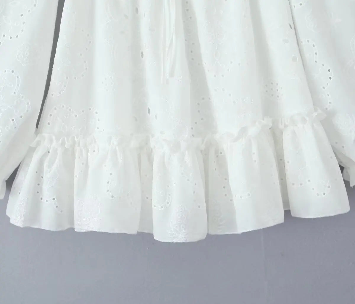 GypsyLady Off The Shoulder Sexy Mini Dresse Cotton Summer Elegant Hollow Out Ruffles Backless Women Vocation Casual Ladies Dress