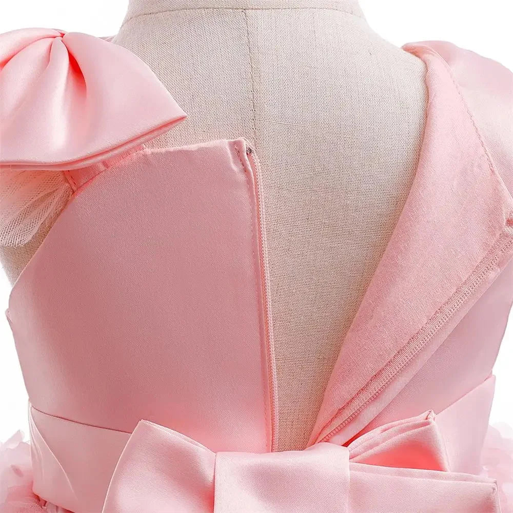 Children's Elegant Dresses For 1st Birthday Dress Baby Butterfly Lace Dress Girls Party Dresses Newborn Princess Dress Clothes