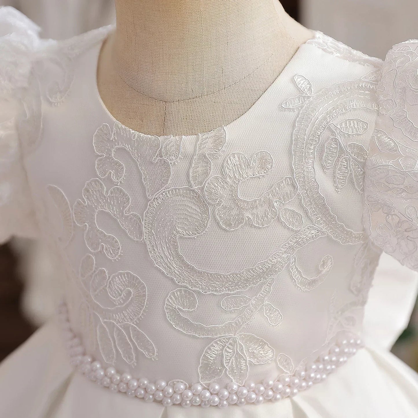 Baby Girls 1st Birthday Pink Princess Dress for Luxury Embroidery Costumes Kids Baptism Party Beading Clothes Toddler Dresses
