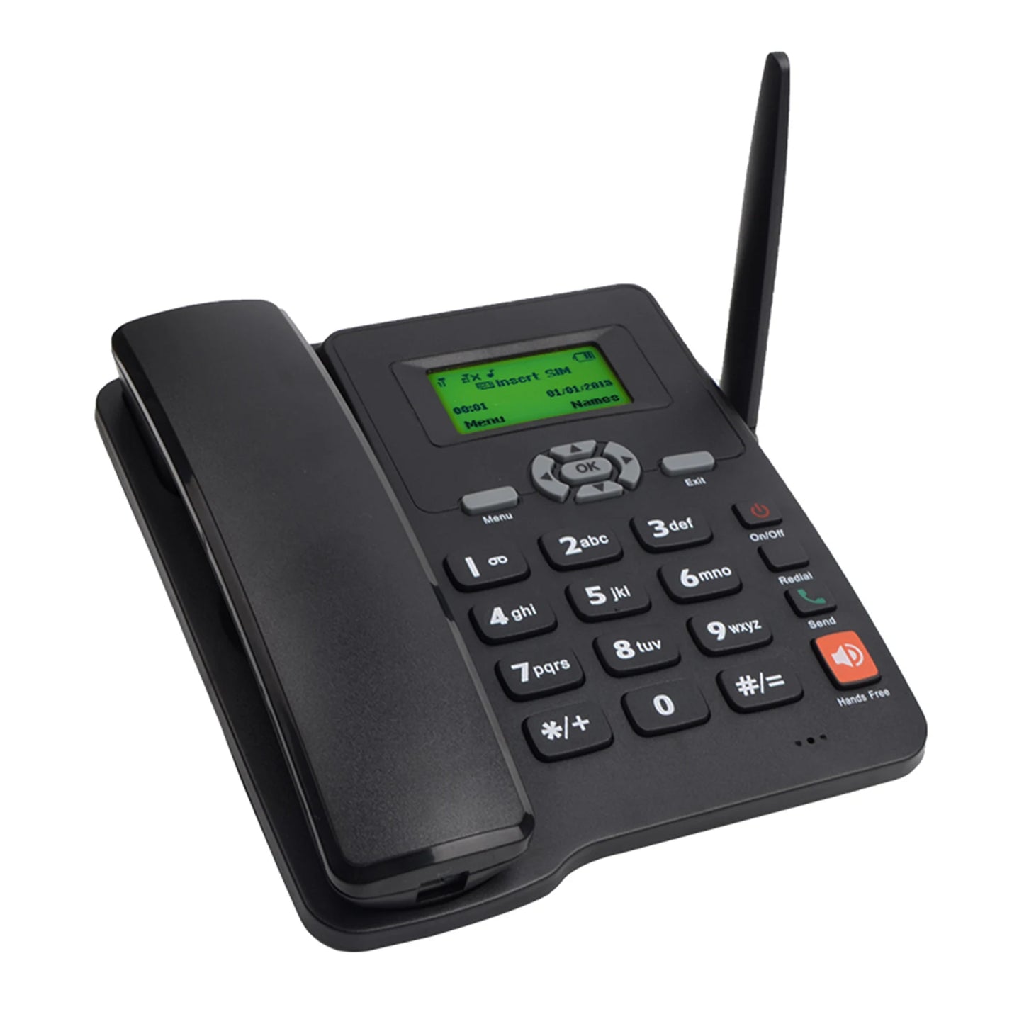 Cordless Phone Desktop Telephone Support GSM 850/900/1800/1900MHZ Dual SIM Card 2G Fixed Wireless Phone with Antenna Radio Alarm