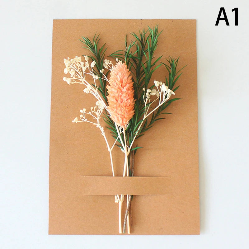 1pc Mini Natural Dry Flowers Bouquet Bridesmaid Boutonnieres Christmas Wedding Decor Valentine's Day DIY Floral Materials