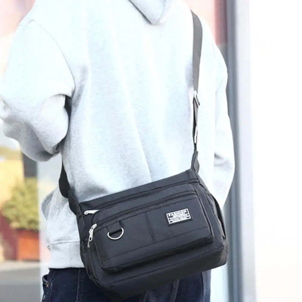 New Multi-layer Pocket Design Oxford Shoulder Bag Large Casual Capacity Single Crossbody Bag Messenger Men's Fashion Should Y5Q6