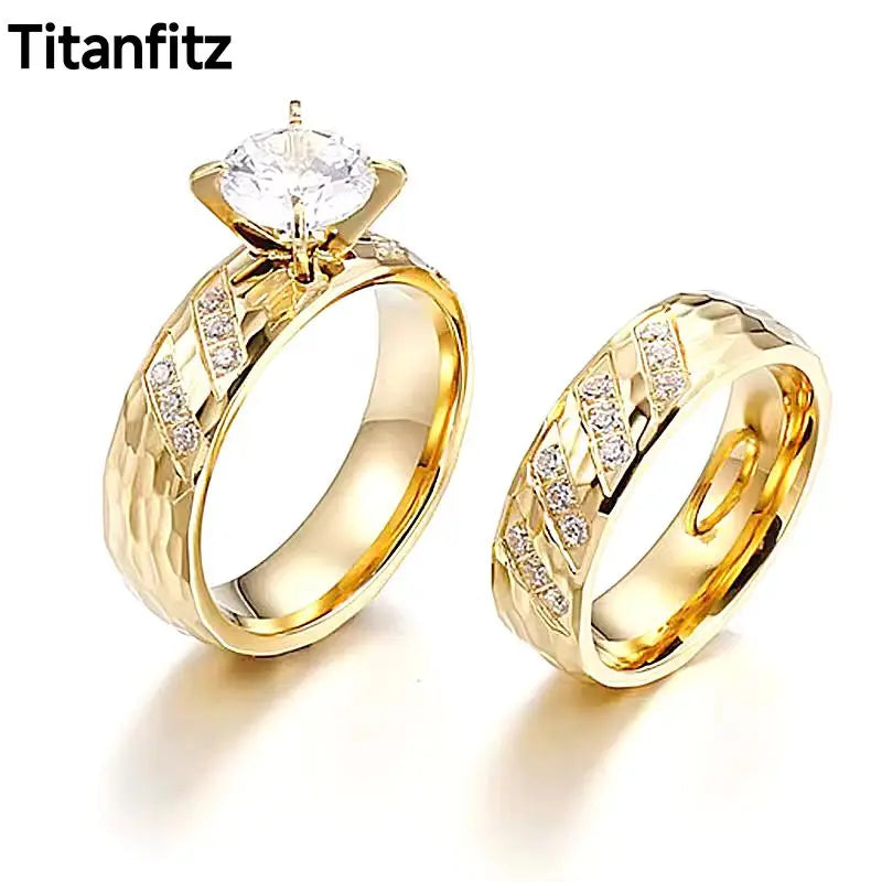 western designer dubai African fine 18k gold plated ladies jewelry cz diamond bridal wedding engagement rings for women girls