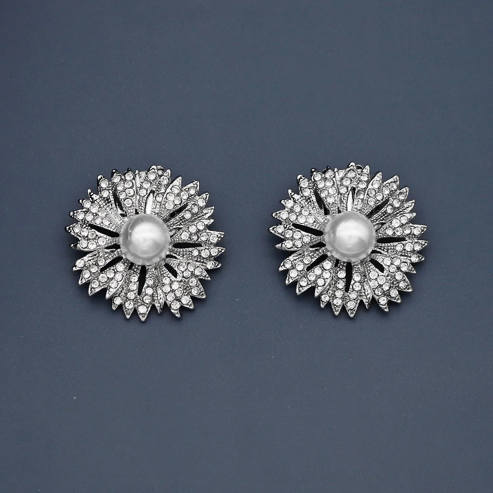 Newest Shinning Rhinestone Shoes Clip Metal Wedding Accessories Crystal Pearl Luxury Shoe Buckle Decorations Gift For Women