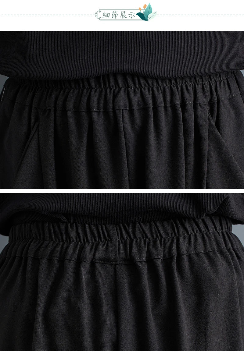 Oversized Autumn Winter New Wide Leg Pant Women Casual Loose Ladies Trousers Pleated Fashion High Waist Woman Lantern Pants 2023