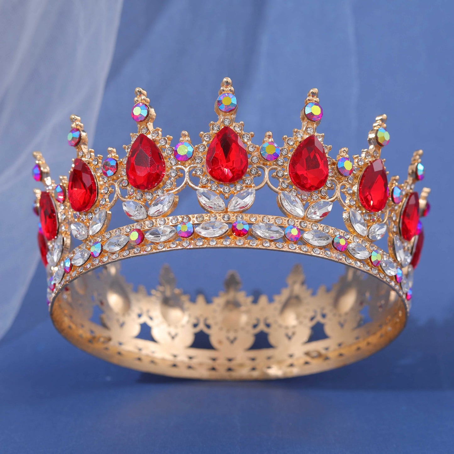 Baroque Crystal Tiaras And Crowns Rhinestone Prom Diadem Headband Crown Bridal Wedding Hair Accessories Jewelry Crown Tiara Gift