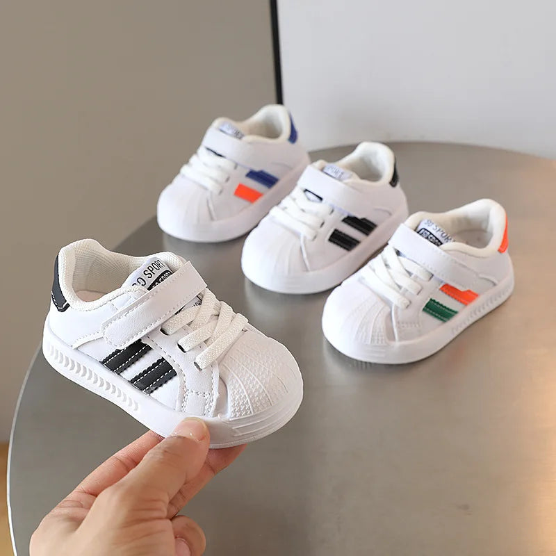 New Baby Shoes Spring Autumn Soft Soled Toddler Shoes Boys Sports Shoes Boys New White Shoes For Girls Breathable Non-slip
