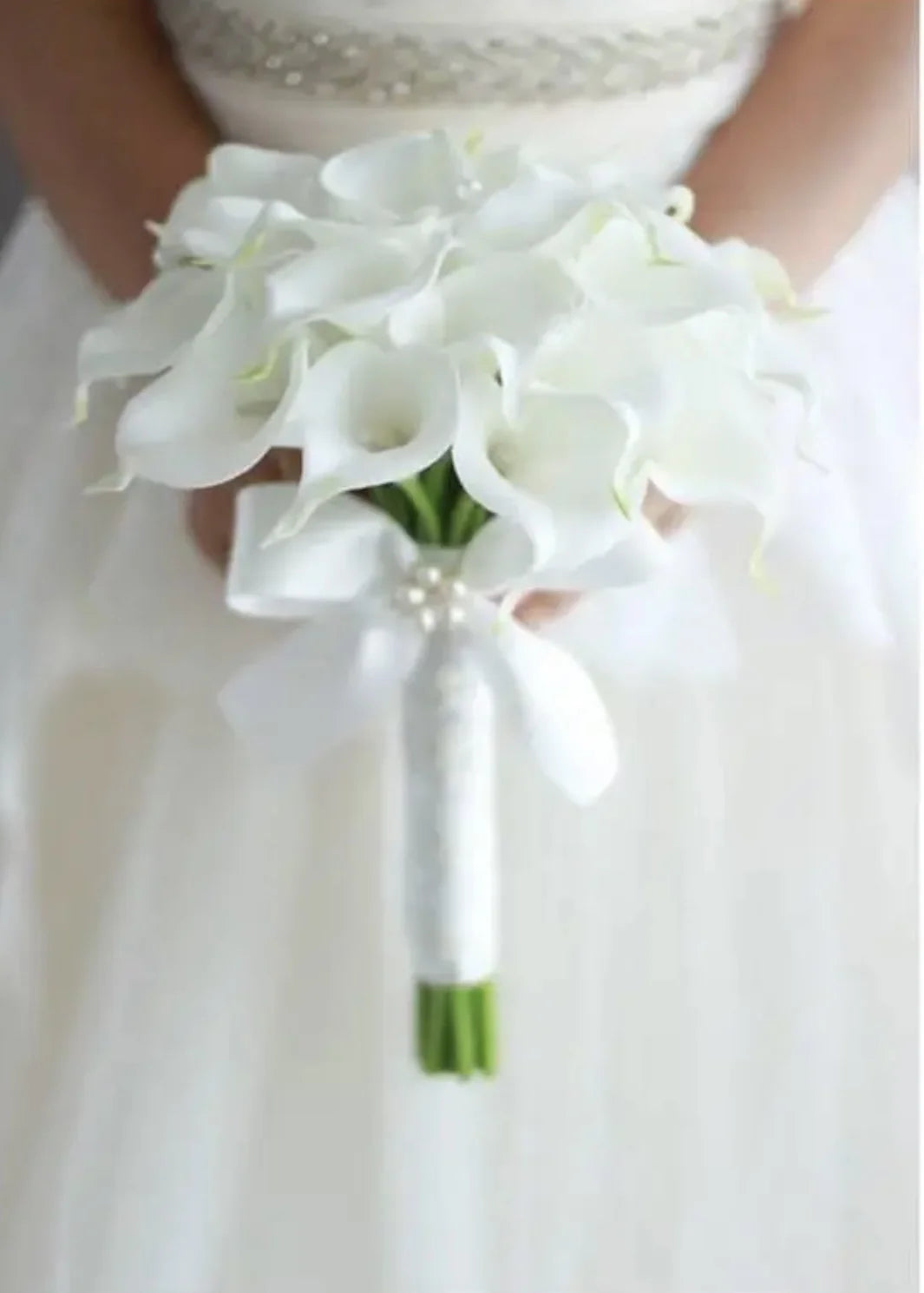 Wedding Bouquet Bridal Artificial Silk Flowers Foam Roses Bouquet Lace Decoration Natural Wedding Flowers