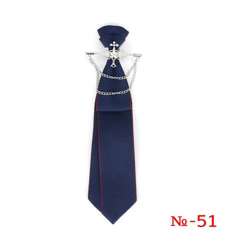 Retro Fabric Ribbon Rhinestone Black Bow Tie Collar Bowkont Cravat School Girl Boys Gifts for Women Clothing Jewelry Accessories