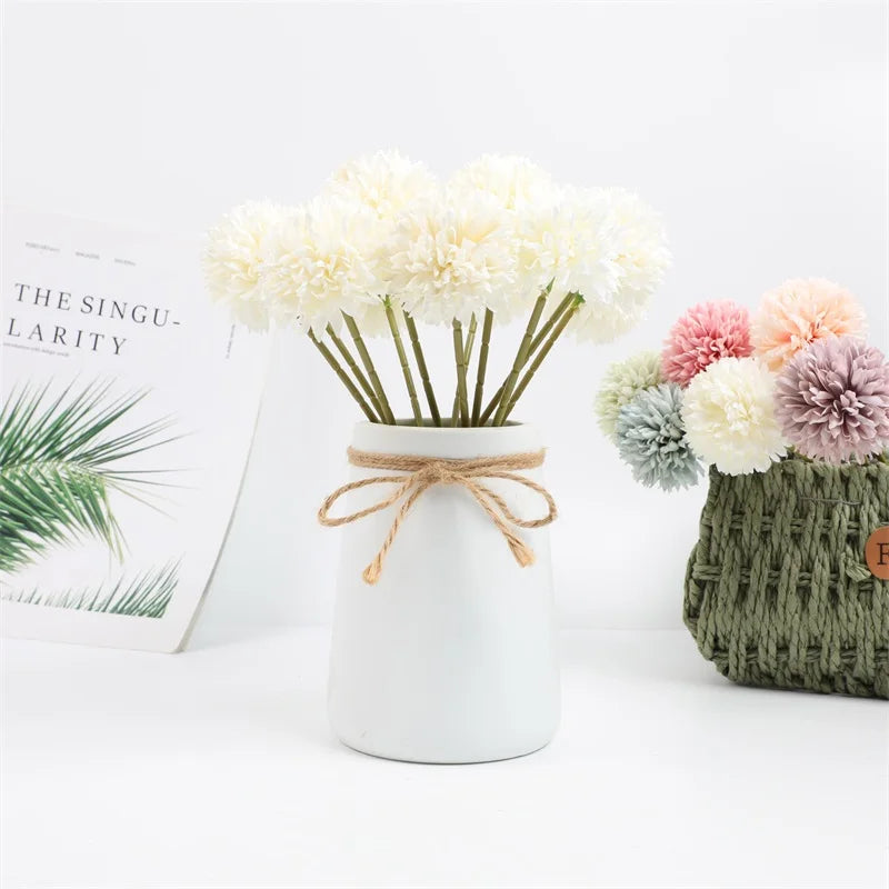 Artificial Flowers Hydrangea Bouquet Wedding Decoration Fake Flower Craft Home Room Vase Decor Accessories Center Table Ornament