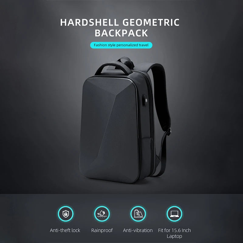 Swiss Men‘s 15.6 Inch Laptop Backpack Expandable PC Hard Shell Bag TSA Anti-theft Waterproof Backpacks USB Business Travel Bag