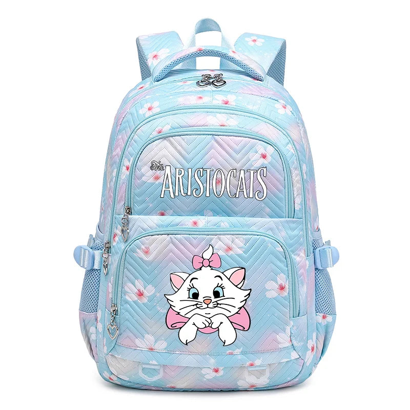 Disney The Aristocats Marie Waterproof Women Backpack Female Travel Bag Backpacks Schoolbag for Teenage Girls Bookbag Mochila