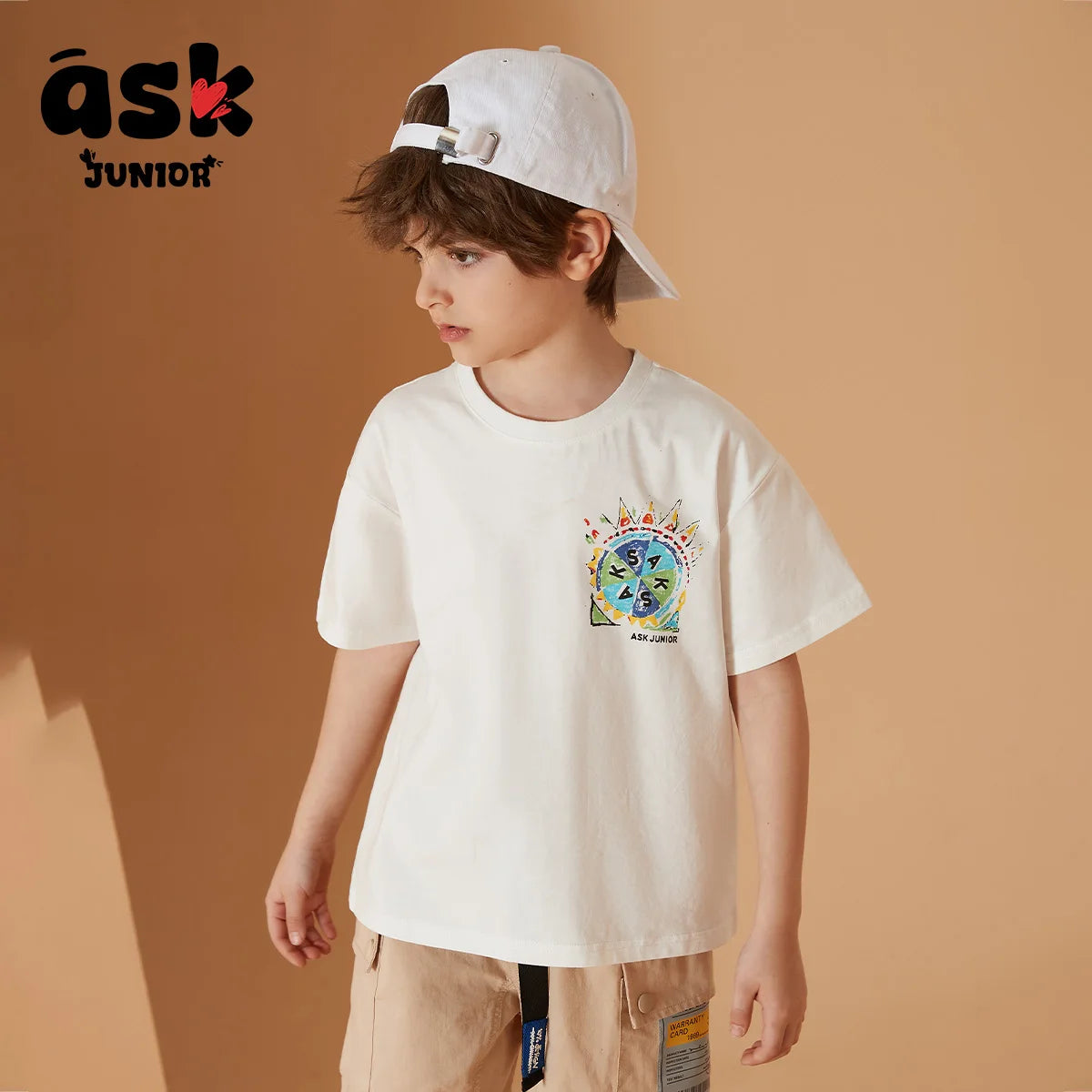 Ask Junior Parent-Child Clothing Summer Boys Half Sleeve T-Shirt Short Sleeve T-Shirt