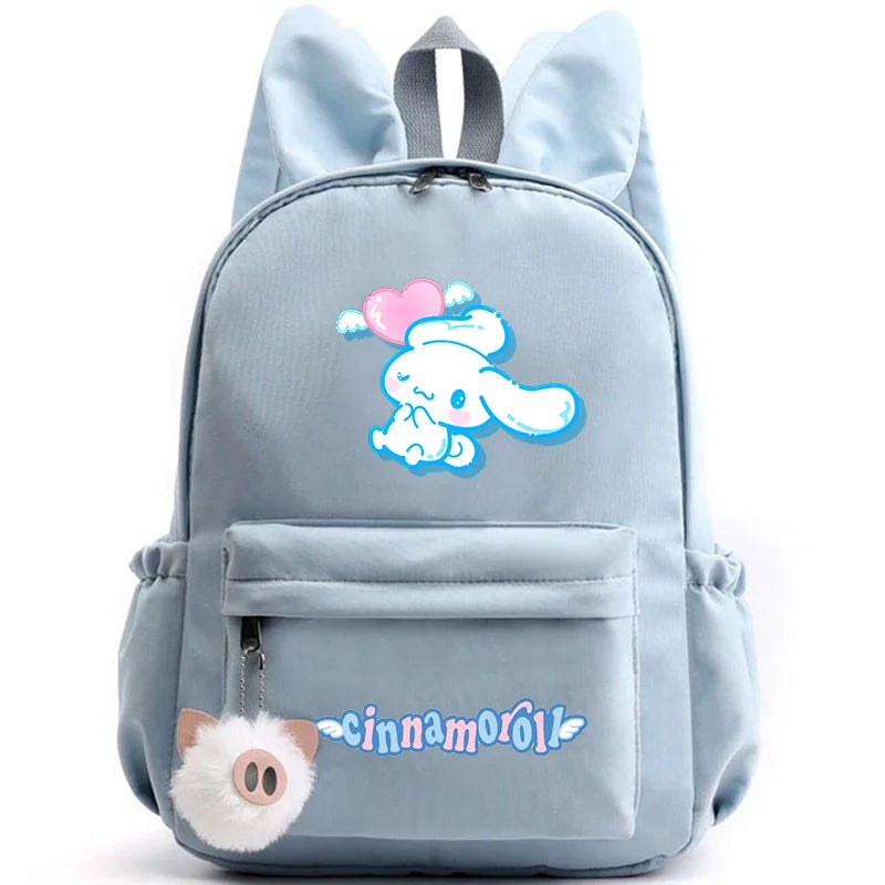 Cinnamoroll School Bags Backpack for Girl Boy Student Teenager Rucksack Women Casual Travel Rabbit Ears Mochila