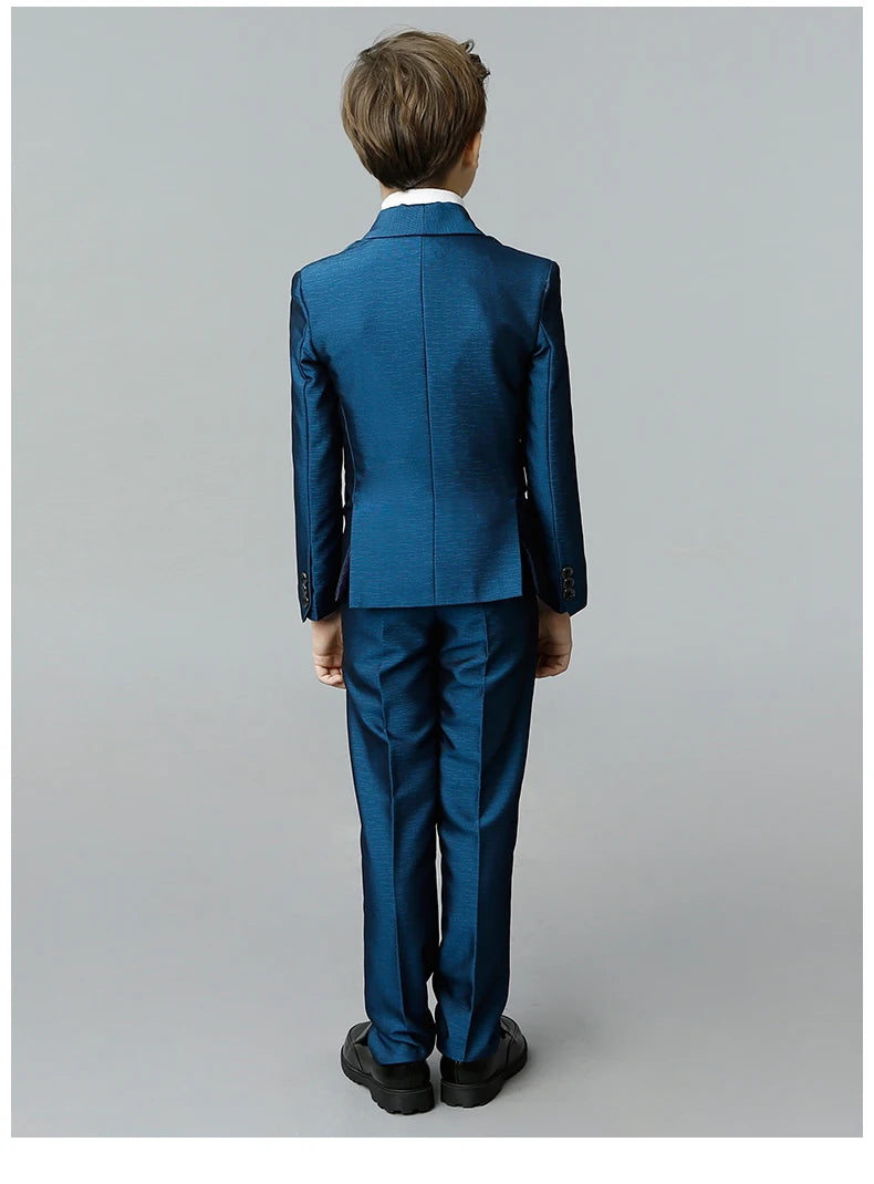 Formal Boys Suit For Wedding Children White Party Blazers Pants Baptism Outfit Kids Costume Gentlemen Teenager Prom Tuxedos Set