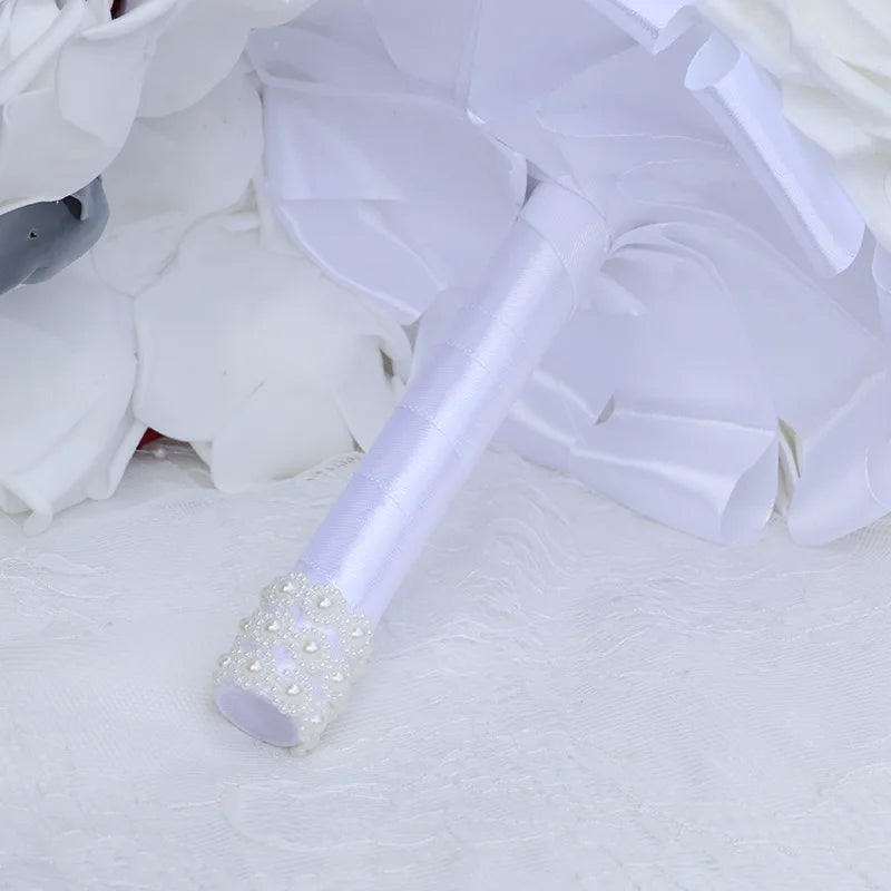 Waterfall New Wedding Bouquets for Bride and Bridesmaid Rose Rhinestones Hand Flower Party Wedding Decoration